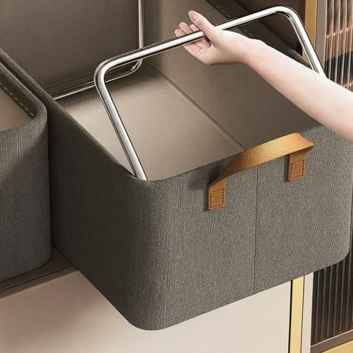 필수존 와이어 대형 옷장정리함 리빙박스 수납함 옷정리트레이 팬트리정리함 4개