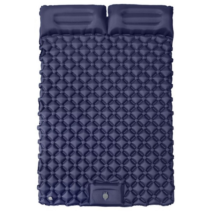 노마드레스트 더블 에어매트 내장형 펌프, 네이비블루