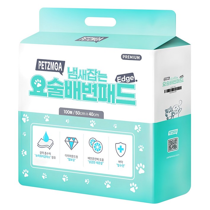 페츠모아 냄새잡는 요술 배변패드 프리미엄 엣지, 100개입, 1개 페츠모아 냄새잡는 요술 배변패드 프리미엄 엣지, 100개입, 1개