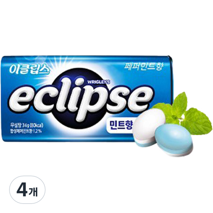 이클립스 페퍼민트향, 34g, 4개