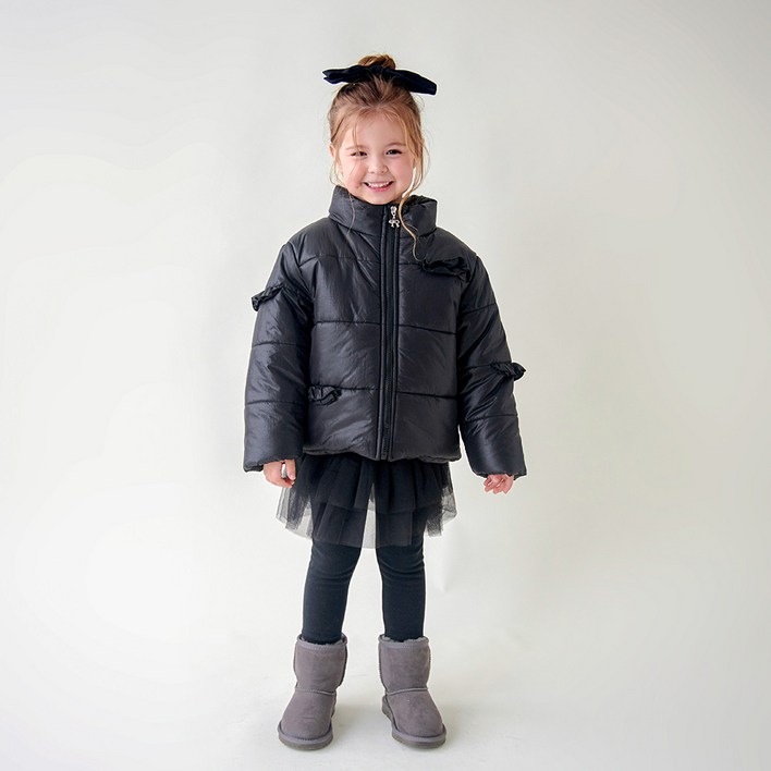 마리앤모리 아동용 쁘띠 프릴 숏 패딩 점퍼