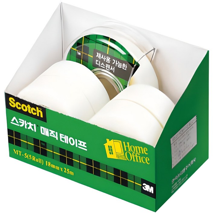 쓰리엠 스카치 매직테이프 디스펜서1p  리필4p MT5  18mm x 25m