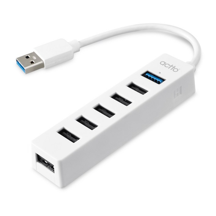 엑토 라츠 USB 3.0 앤 2.0 7포트 USB허브 HUB35, 화이트