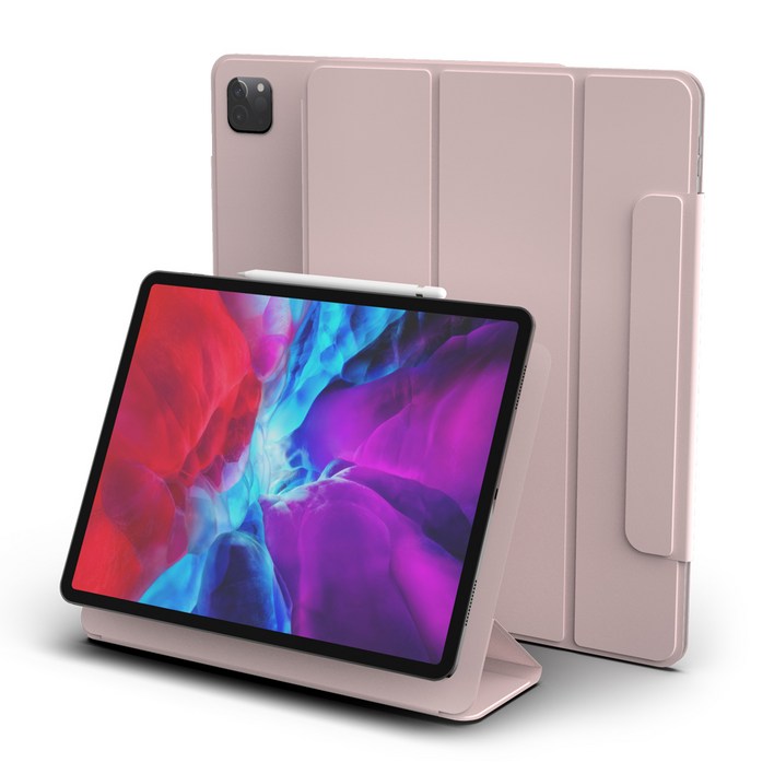 로랜텍 마그네틱 스마트 폴리오 아이패드 케이스, 베이비 핑크, 1개