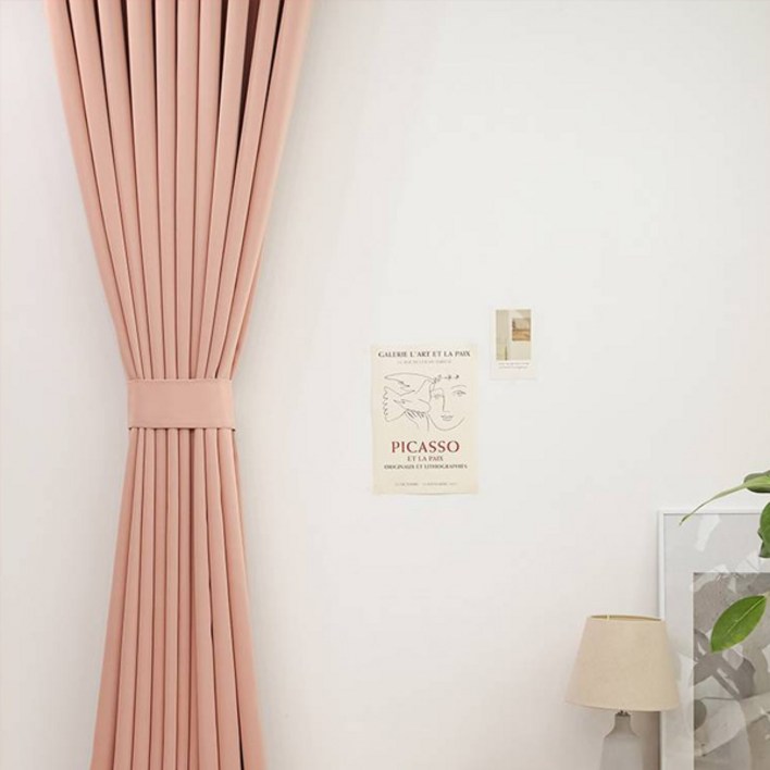 메종텍스타일 부드러운 몬스 방염암막 작은창커튼