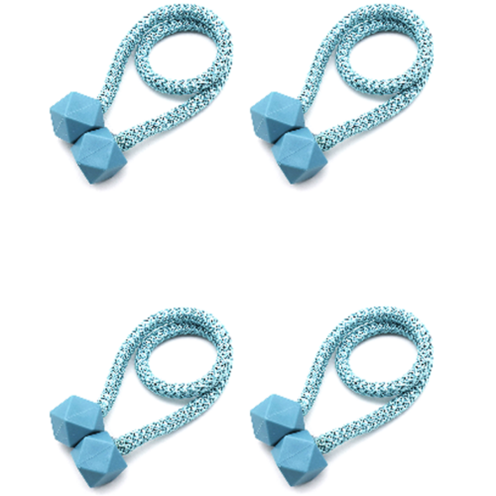 라온팩토리 팔각형 마그네틱 커튼 홀더 고정끈 45cm, 하늘, 4개