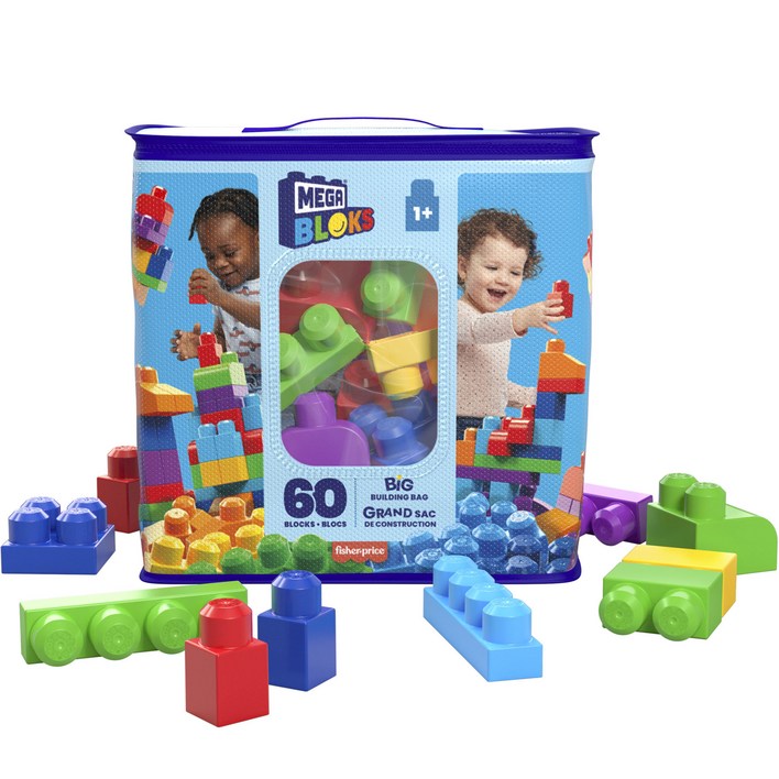 메가블럭 빅 빌딩 백 블록 60p, 블루 메가블럭 빅 빌딩 백 블록 60p, 블루