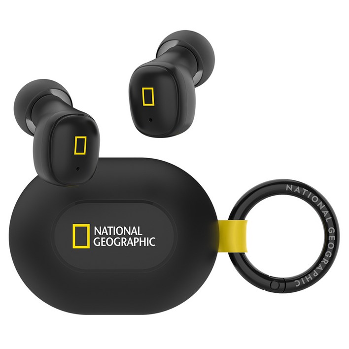 내셔널지오그래픽 무선 블루투스 이어폰 미니, NGM-TWEM, 블랙