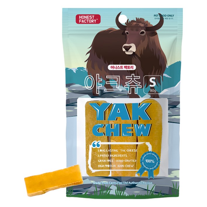 어니스트팩토리 강아지 야크츄 치즈간식 S 3p