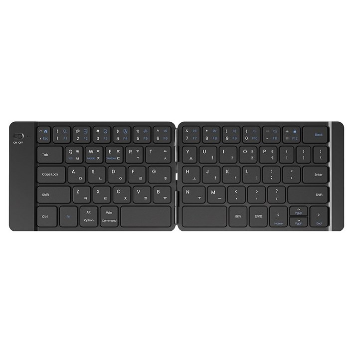 엑토 저소음 접이식 슬림 휴대용 무선 블루투스 키보드, BTK13, 블랙