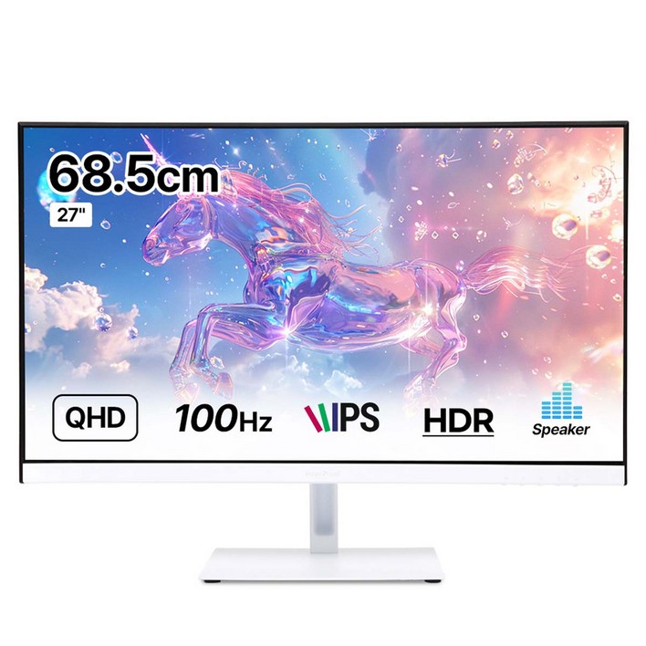 인터픽셀 QHD IPS 컴퓨터 모니터 화이트 100Hz, 68.5cm, IPQ2726무결점