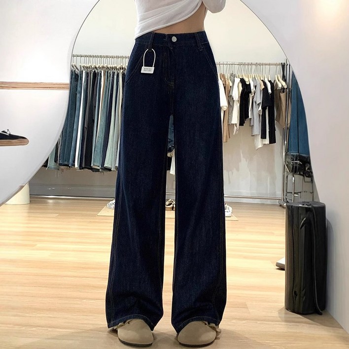 닷이프 여성용 베니 와이드 데님 팬츠