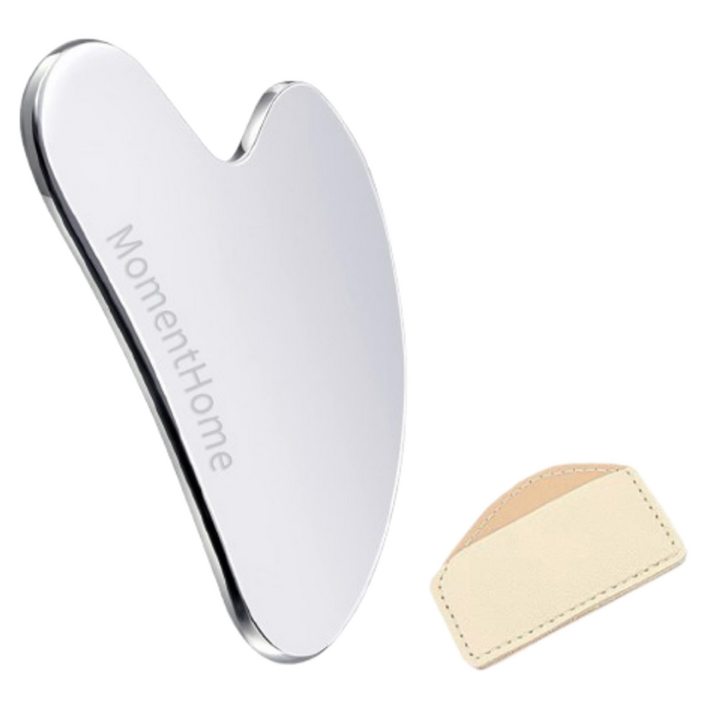 모먼트홈 전신 두피 페이스 경락 괄사 마사지기 + 고급 가죽케이스 세트