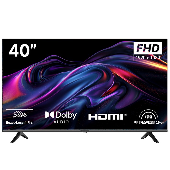 홈플래닛 프리미엄 베젤리스 고화질 40인치 FHD LED TV