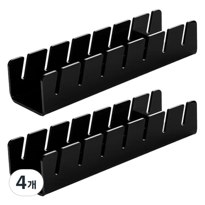 조인메이드 블랙메이드 아크릴 모자 정리 보관 거치대, 블랙, 4개
