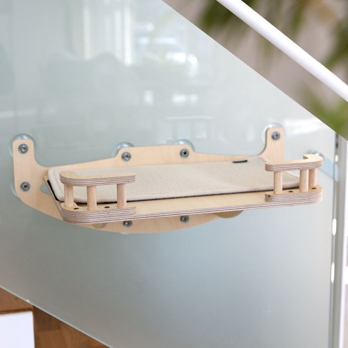 모넬로 고양이 냥꿀 대형 원목 벽부착 창문 캣워커 GO23104