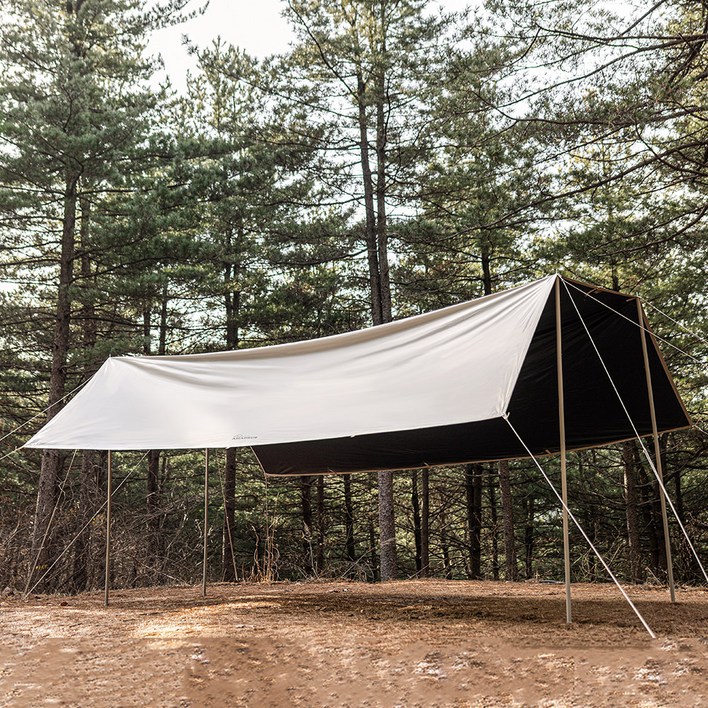 아이두젠 아마데우스 렉타 타프 블랙 코팅  폴대 세트, 크림타프
