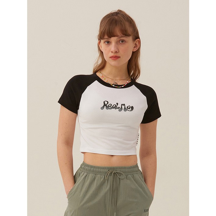 키르시 여성용 DOODLE CHERRY RAGLAN 반팔 티셔츠
