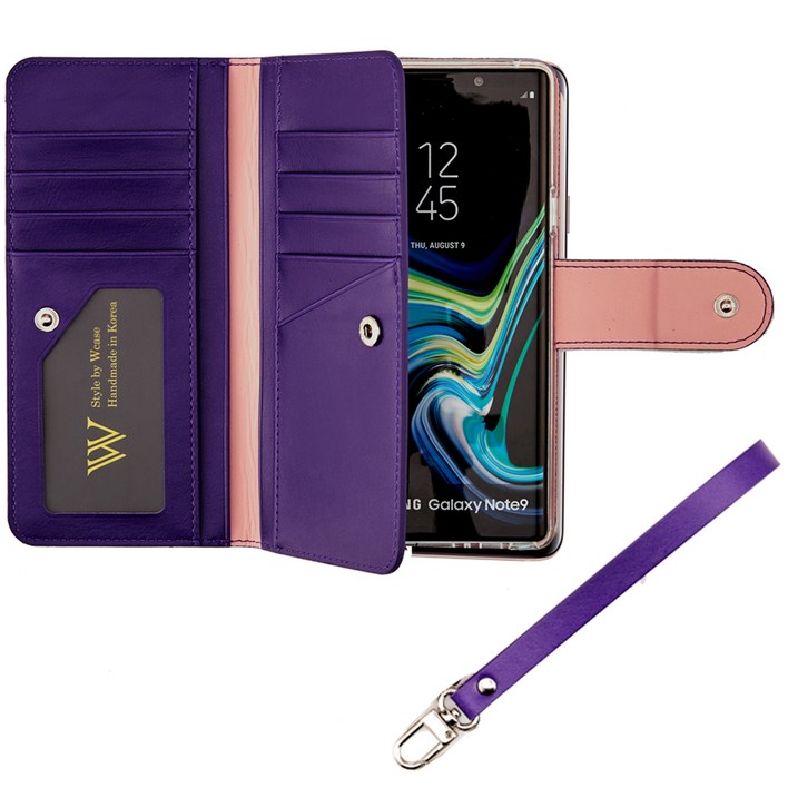 에스엠모바일 헤리티지 컬렉션 수제 카드지갑 다이어리 휴대폰 케이스  핸드 스트랩