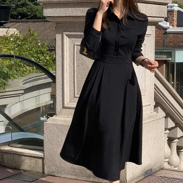 어나더트위 헤이본 카라 셔츠 원피스 top0588