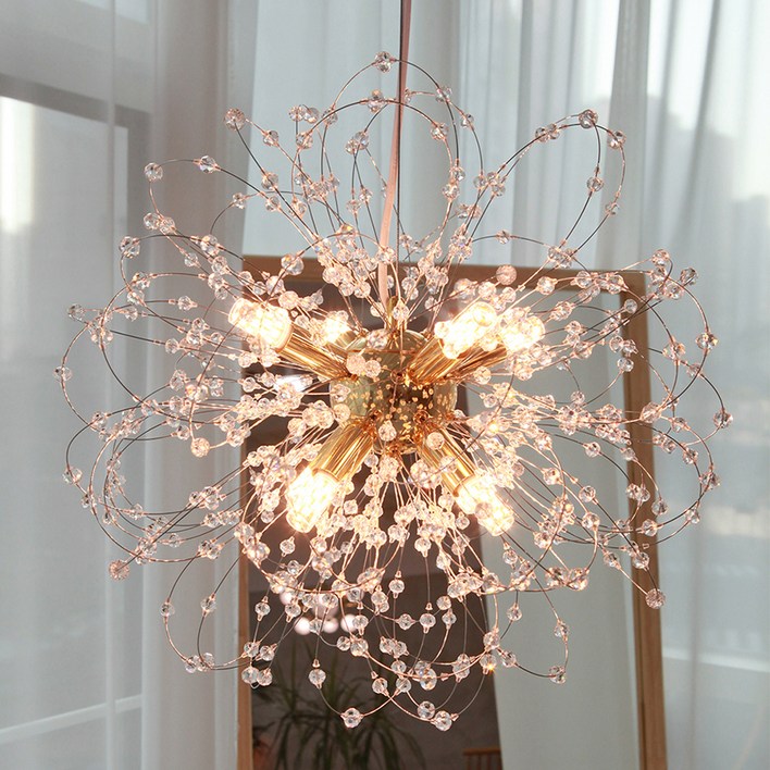 가호 8등 크리스탈 식탁 눈꽃조명