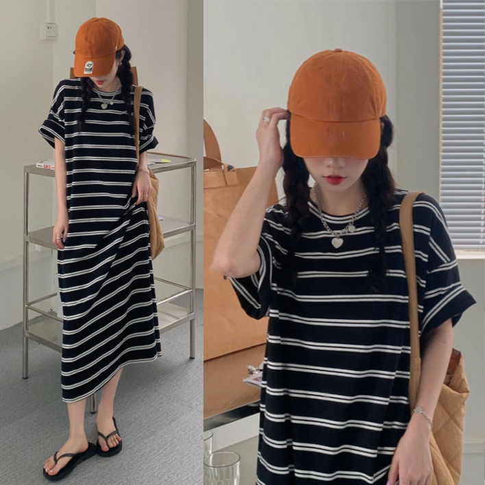 하이하 루즈핏 롱원피스 체형커버 데일리룩 하이하 루즈핏 롱원피스 체형커버 데일리룩