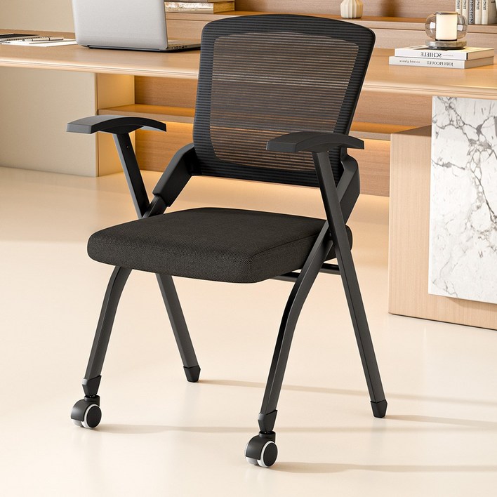 Kipnos 의자 컴퓨터의자 책상의자 사무용의자 학생의자 사무실의자 공부의자 사무용 푹신한 의자 접이식 메쉬 사무실 회의실 독서실, 블랙