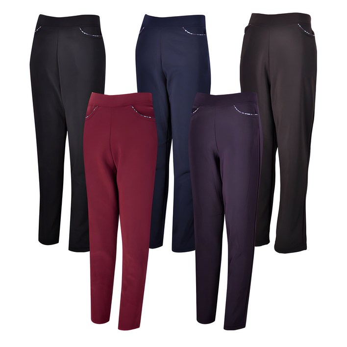 국내산 여성 겨울 기모 스판 밴딩 일자 팬츠 중년 엄마 아줌마옷 빅사이즈 편안바지