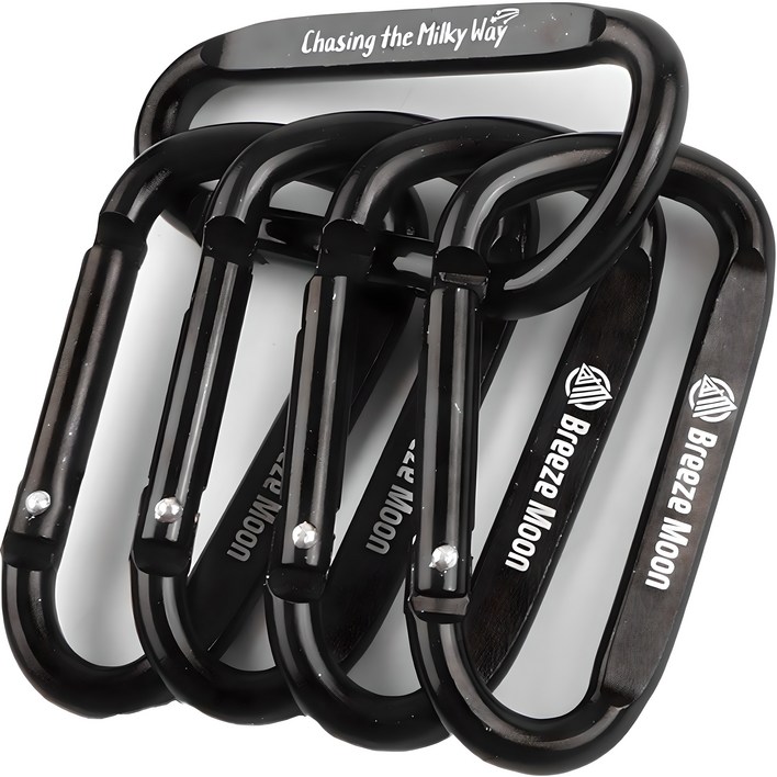 브리즈문 고강도 D형 알루미늄 카라비너5p  보관 파우치 세트