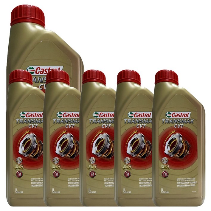 캐스트롤 트랜스맥스 CVT 적색 1L x 6개 1박스 100% 합성유 장수명 CVT 미션오일 르노 토요타 혼다 GM 등 모든 무단변속기