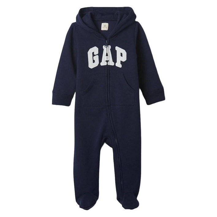 GAP 여아 유니 로고 베어 원피스, 태피스트리 네이비