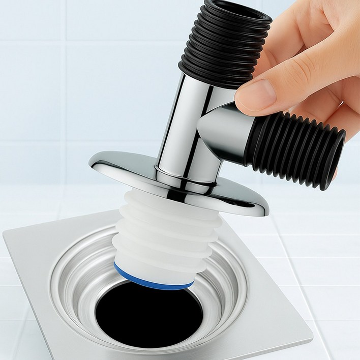피플피 역류 방지 세탁실 세탁기 건조기 배수구 트랩