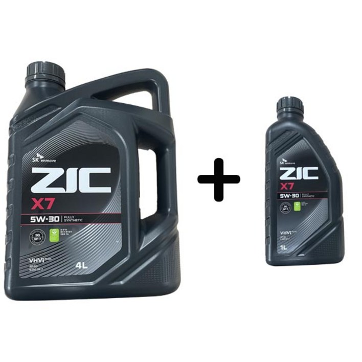 ZIC X7 5W30 SQ 4L 1개 + 1L 가솔린 엔진오일