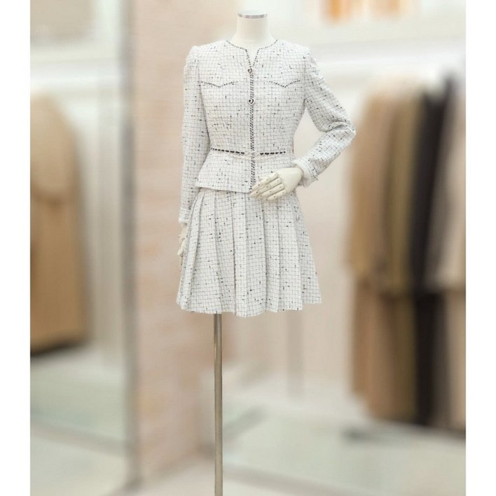 JJ JIGOTT JJ지고트 브레이드 트위드 재킷 원피스 GP3A0OP121DG