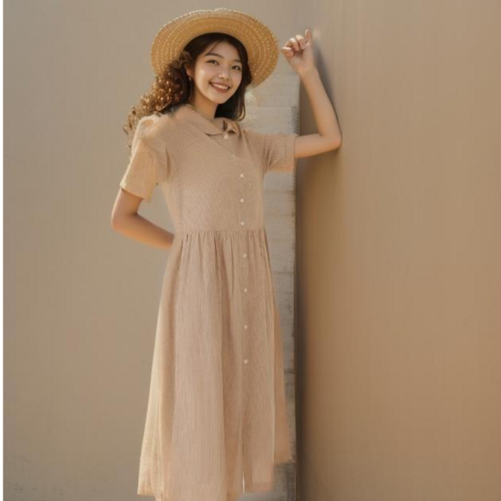 에코라인 둥근 카라넥 린넨 롱원피스 에코라인 둥근 카라넥 린넨 롱원피스