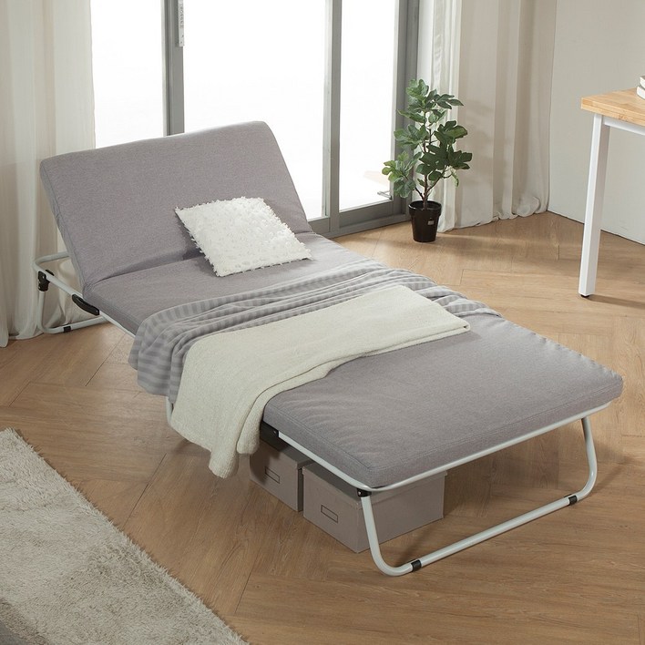 1인용 좁은방 공간활용 폴딩 베드 휴대용 접이식 간이 침대 간이침대