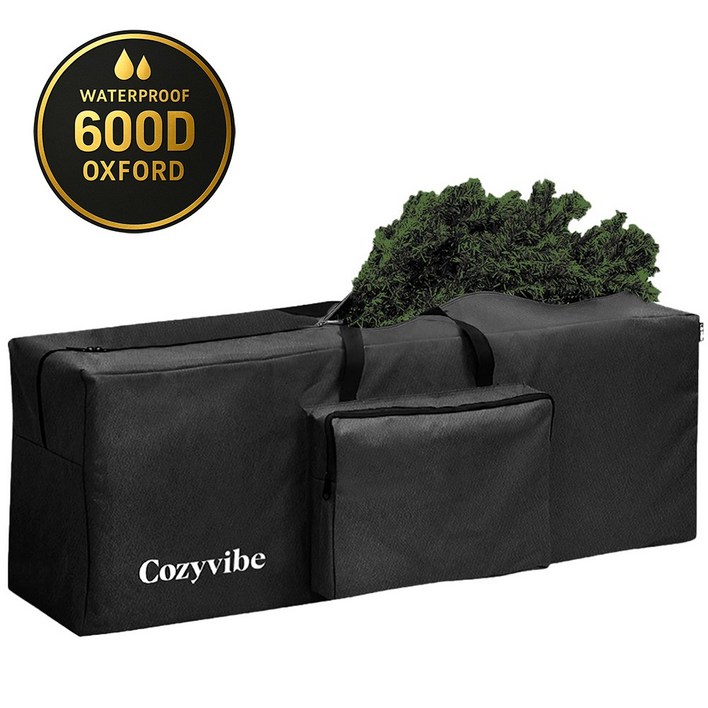 코지바이브 크리스마스 트리 보관백 가방, 1개, 블랙