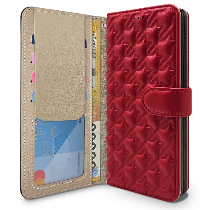 아리움스타 메이폴 퀼팅 가죽 지갑 카드 다이어리 핸드폰 케이스