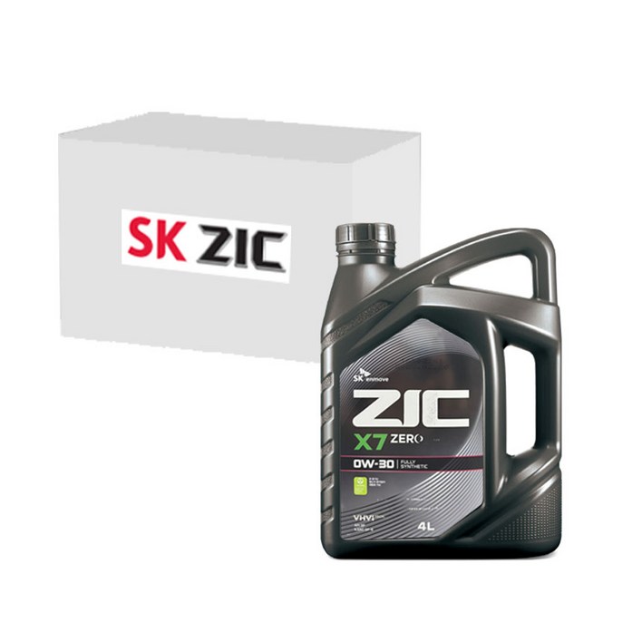 SK엔무브 지크 X7 제로30 0W30 1박스 가솔린엔진오일 (PAO, 4L x 4개), 0w30, 4개