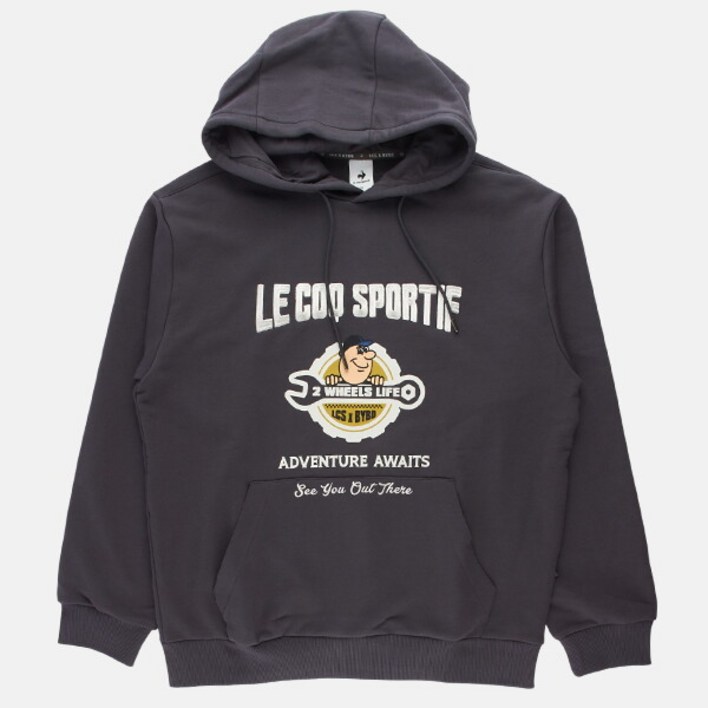 [르꼬끄] 루즈핏 백야드빌더 콜라보 후드티 QP423CHDO1 DGR