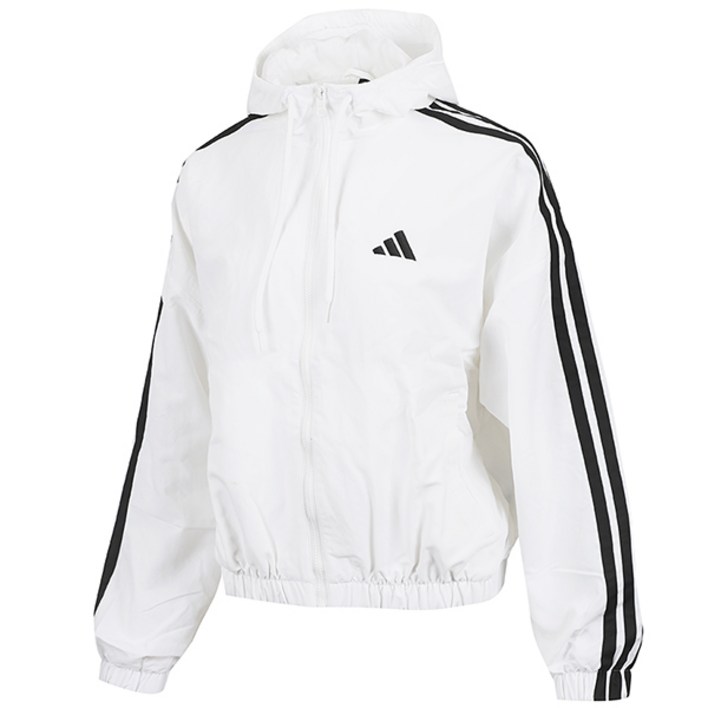 아디다스 여성 우븐 바람막이 3-스트라이프 윈드브레이커 자켓