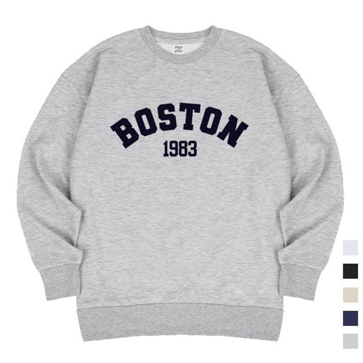 폴앤폴보스턴1983 오버핏 남여공용 맨투맨 5컬러