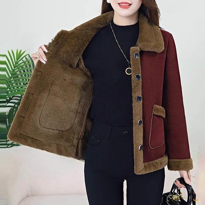 ORZQU 겨울 여성 기모 도톰 보온 아우터 패딩 상의