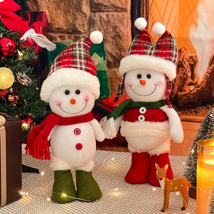 루시아이 컬러부츠 눈사람 장식 인형 2P 세트, 2개