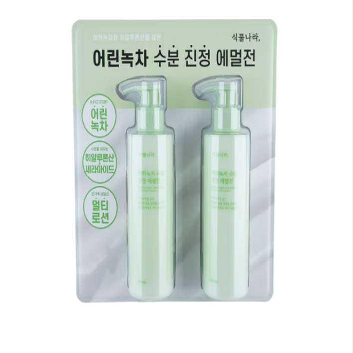 올리브영 식물나라 어린녹차 수분 진정 에멀전 200ml X 2