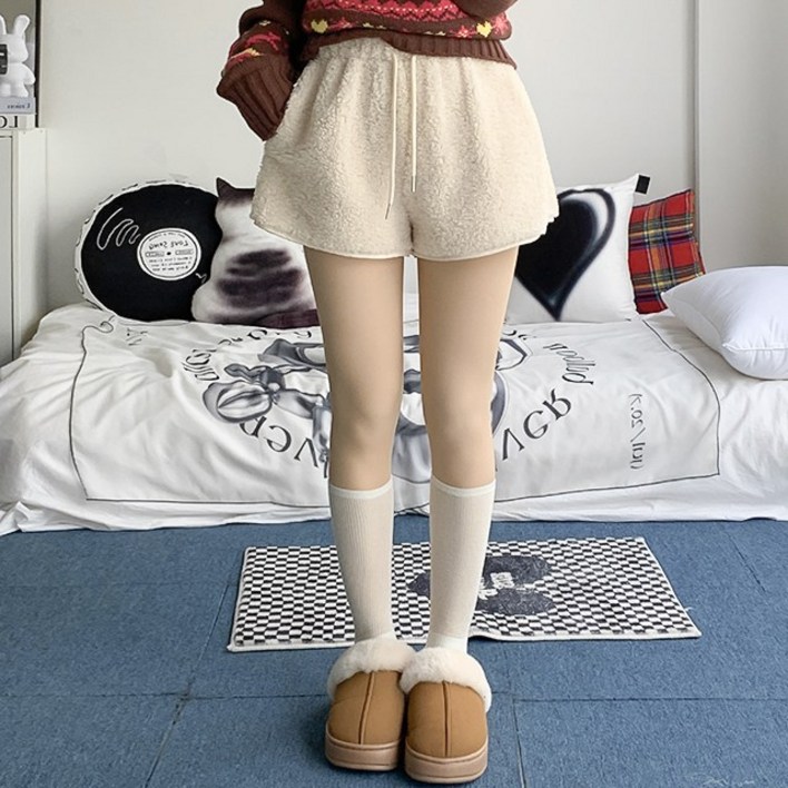 폭신따숩4col 초이스 양털 뽀글이 밴딩 반바지 숏팬츠