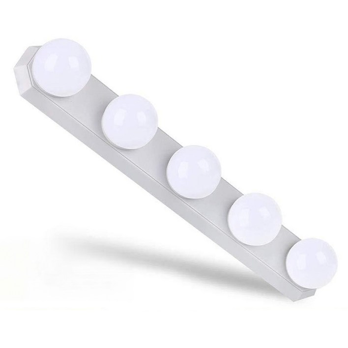 LED 거울 조명 5구, 주광색 백색전구색