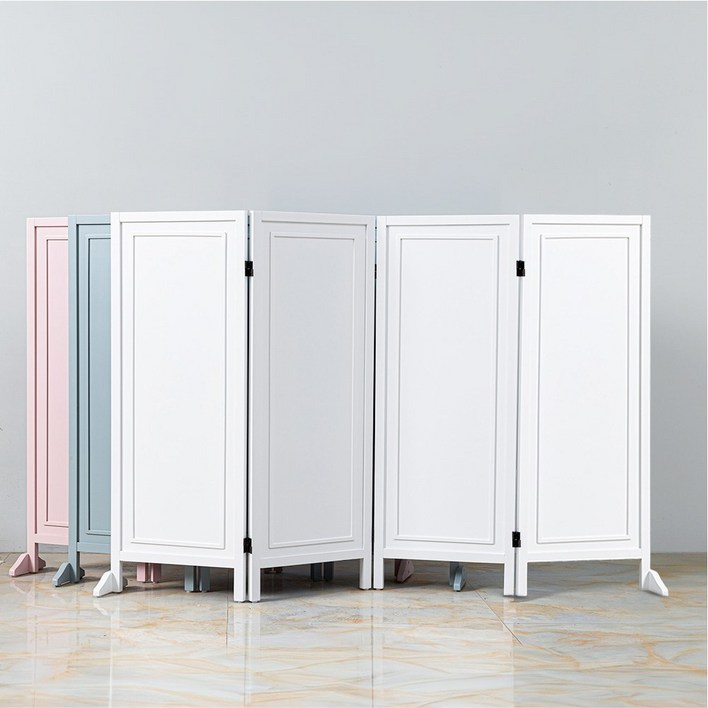 심플리스 웨인스 미니 4단 가벽 낮은 파티션 가림막 원목 이동식 접이식 인테리어