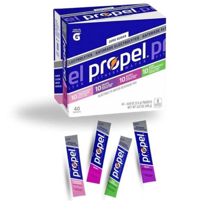 Generic Propel 파우더 패킷 전해질 하이드레이션  무설탕 물 음료 믹스 라즈베