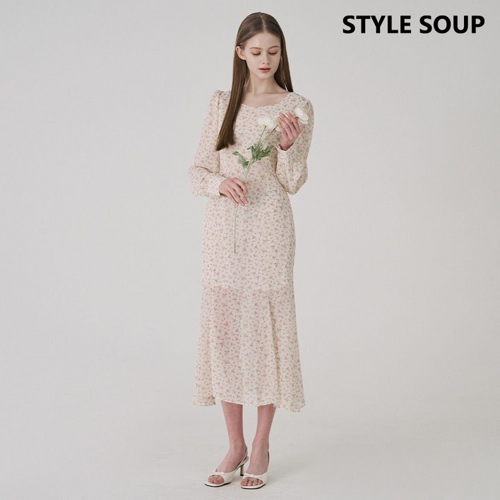 [백화점 정품] 숲 원피스 플로럴 쉬폰 롱 원피스(SB3OPJ1)